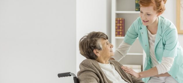 Caregiver in nursing home